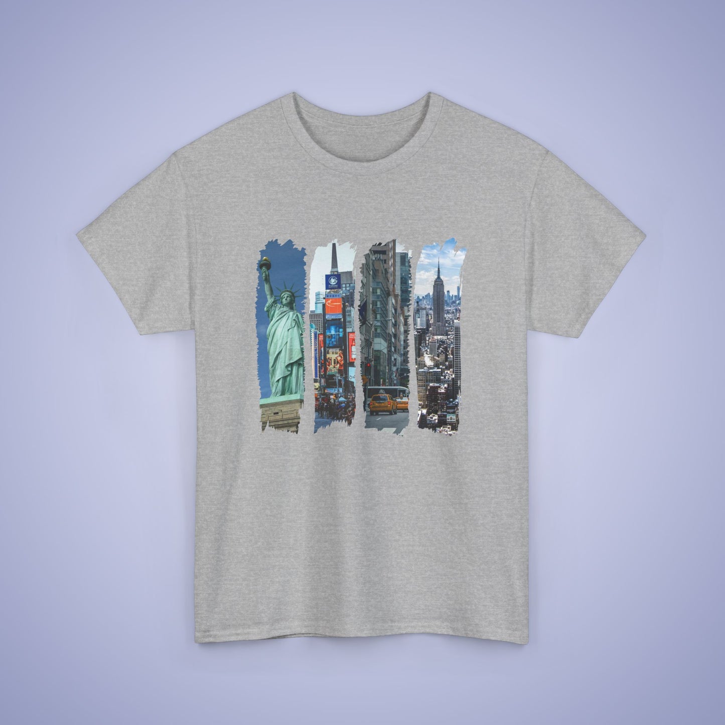 New York City Paint Brush Stroke Photographic Unisex Oversized T Shirt