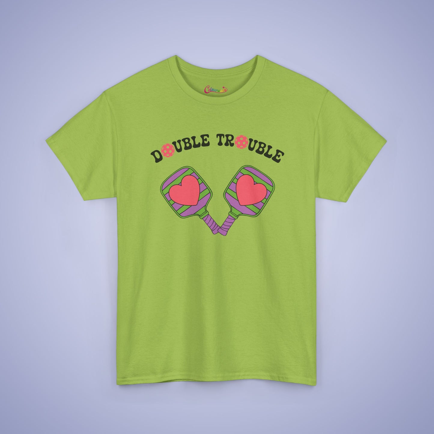 Double Trouble Pickleball Couple Team Tee Graphic Design T Shirt