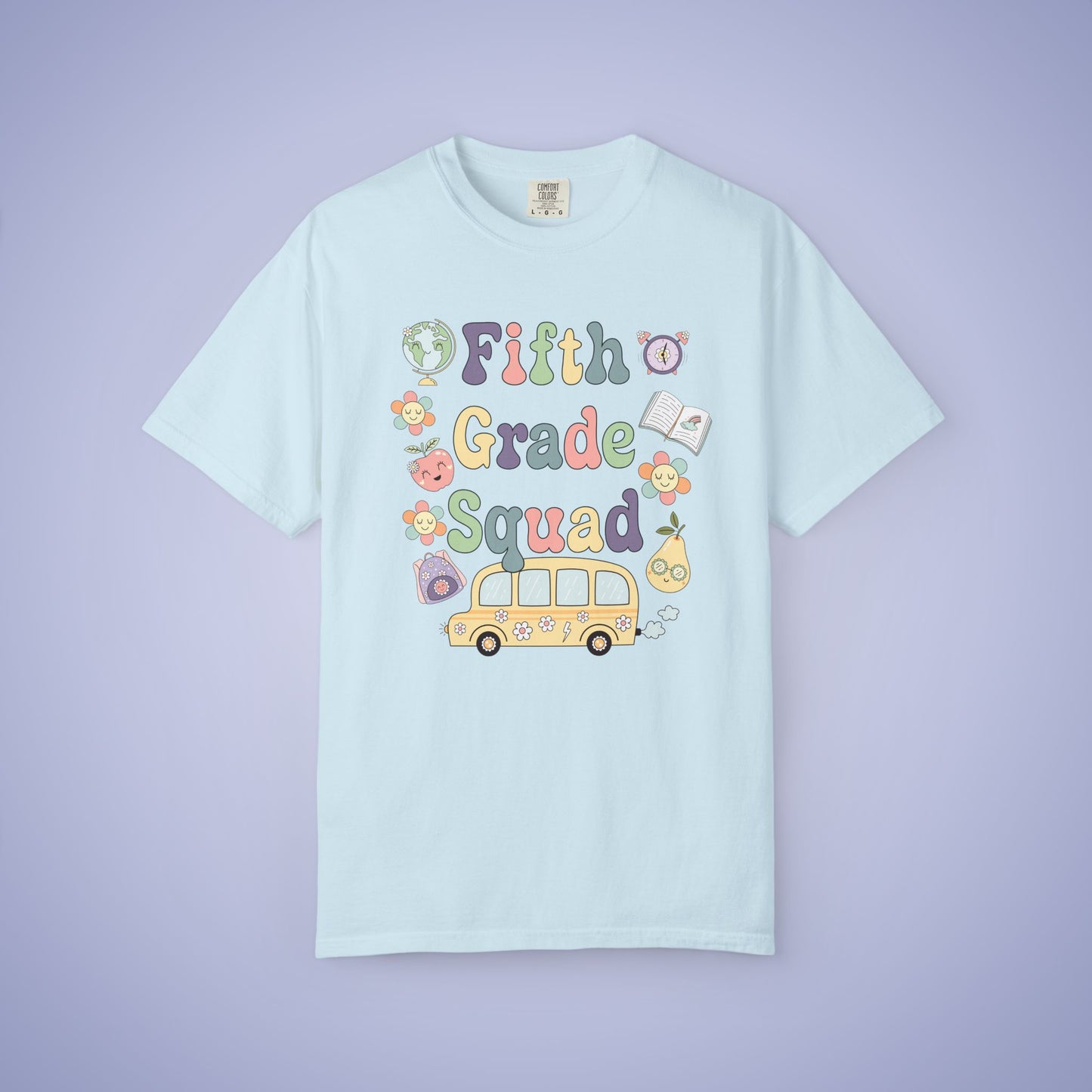 Fifth Grade Squad Retro Fun Teacher T Shirt Comfort Colors Unisex Back to School