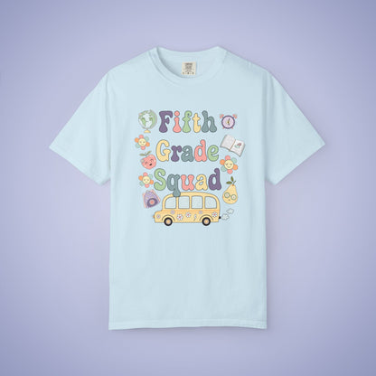 Fifth Grade Squad Retro Fun Teacher T Shirt Comfort Colors Unisex Back to School