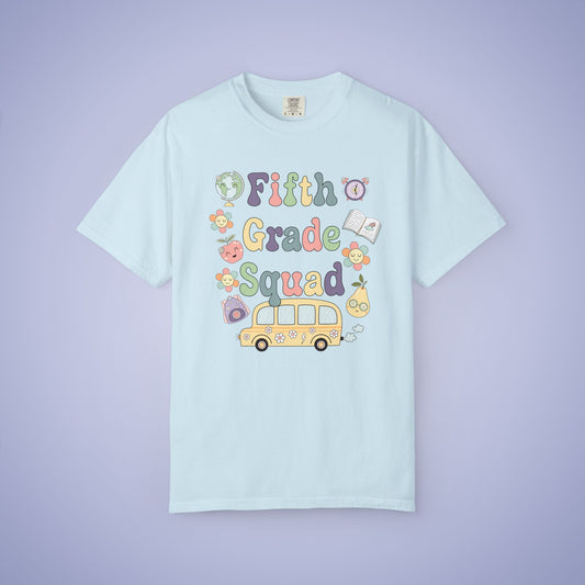 Fifth Grade Squad Retro Fun Teacher T Shirt Comfort Colors Unisex Back to School