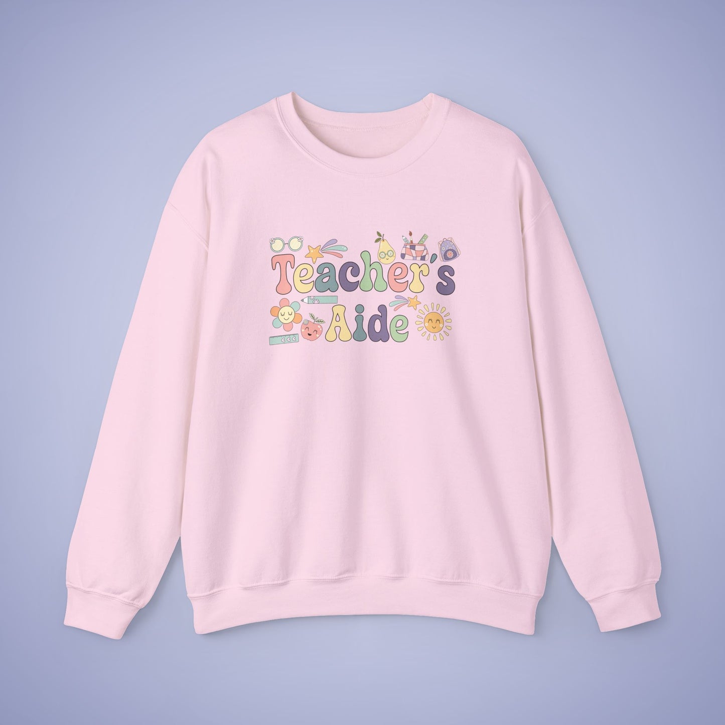 Teachers Aid Teacher Crewneck Sweatshirt Retro Unisex Back to School