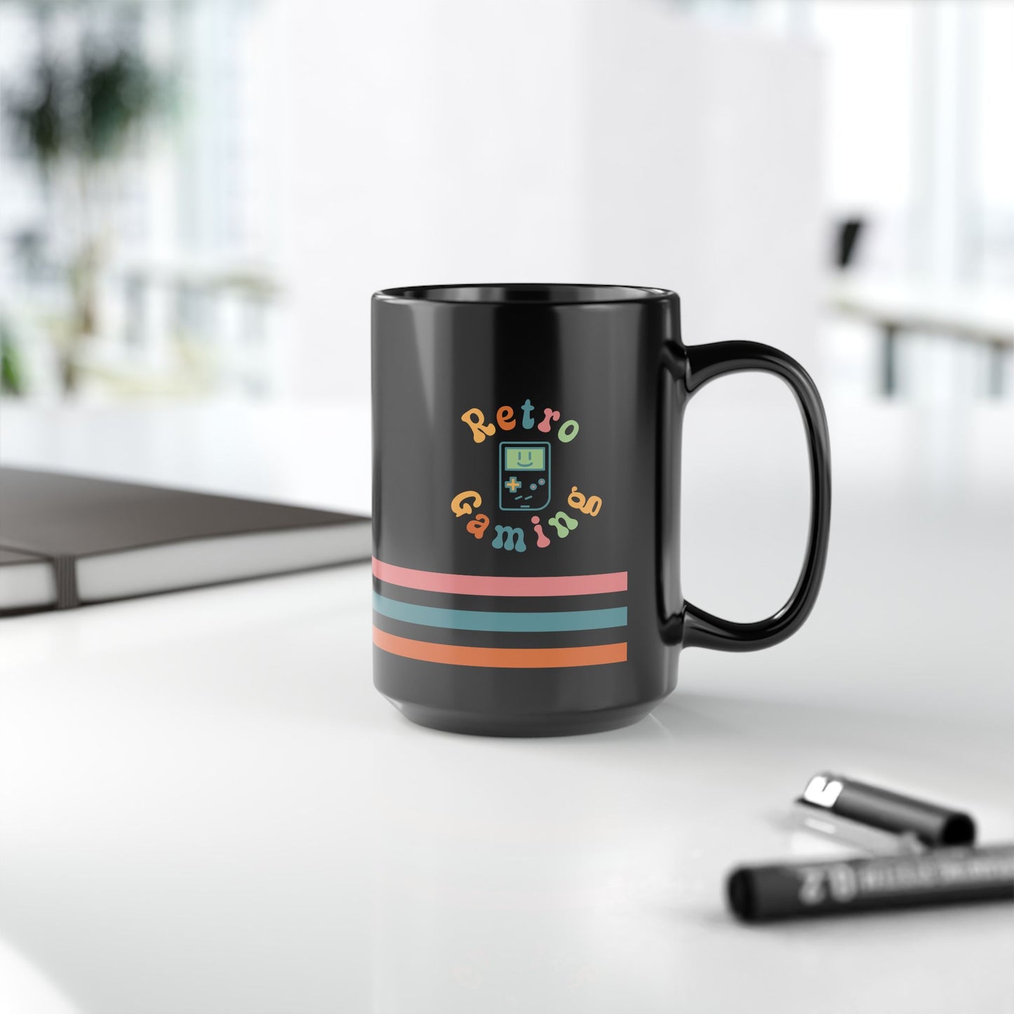 Retro Gaming Black 11oz or 15oz Coffee Mug Gamer Gift