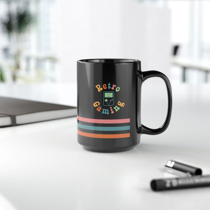 Retro Gaming Black 11oz or 15oz Coffee Mug Gamer Gift