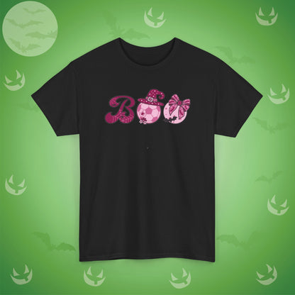 Soccer BOO T-Shirt | Girly Coquette Halloween Design