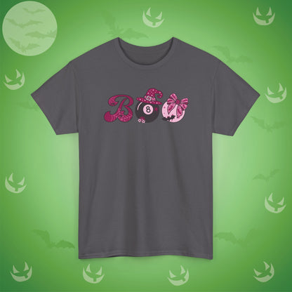 Snooker Pool BOO T-Shirt | Girly Coquette Halloween Design