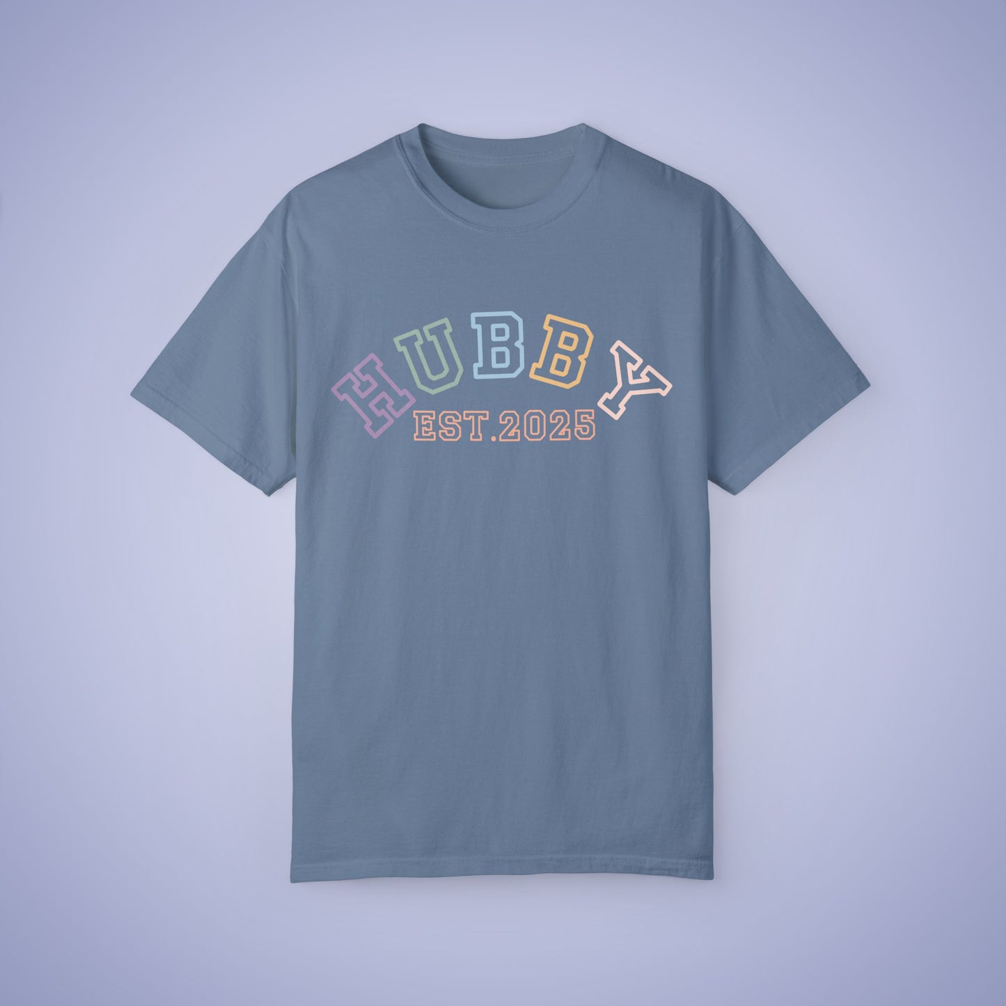 Hubby Est 2025 Newlywed Comfort T Shirt