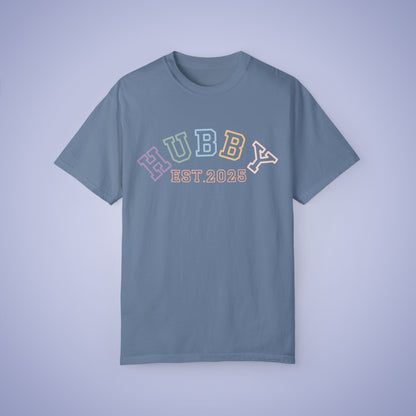 Hubby Est 2025 Newlywed Comfort T Shirt