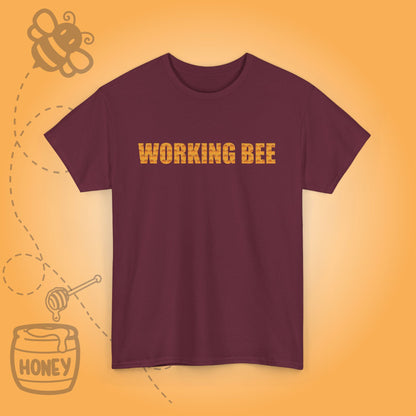 Working Bee Sweet As Honey Honeycomb Word Art Design Unisex T Shirt