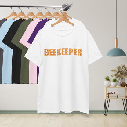 Bee Keeper Sweet As Honey Honeycomb Word Art Design Unisex T Shirt