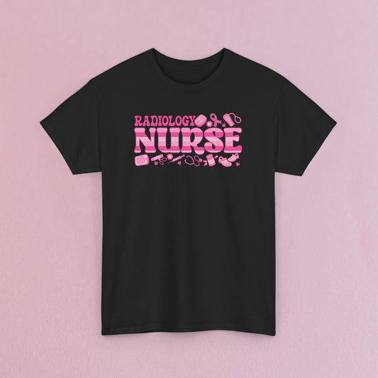 Radiology Nurse Doodle Art Breast Cancer Support Doctor Nurse Unisex T Shirt