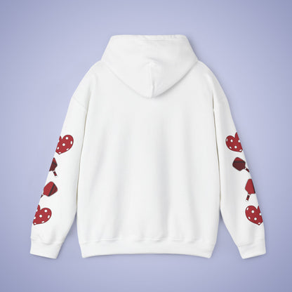 Double Trouble Pickleball Hoodie | Couple Matching Pickleball Lover Gift Light Crimson Version