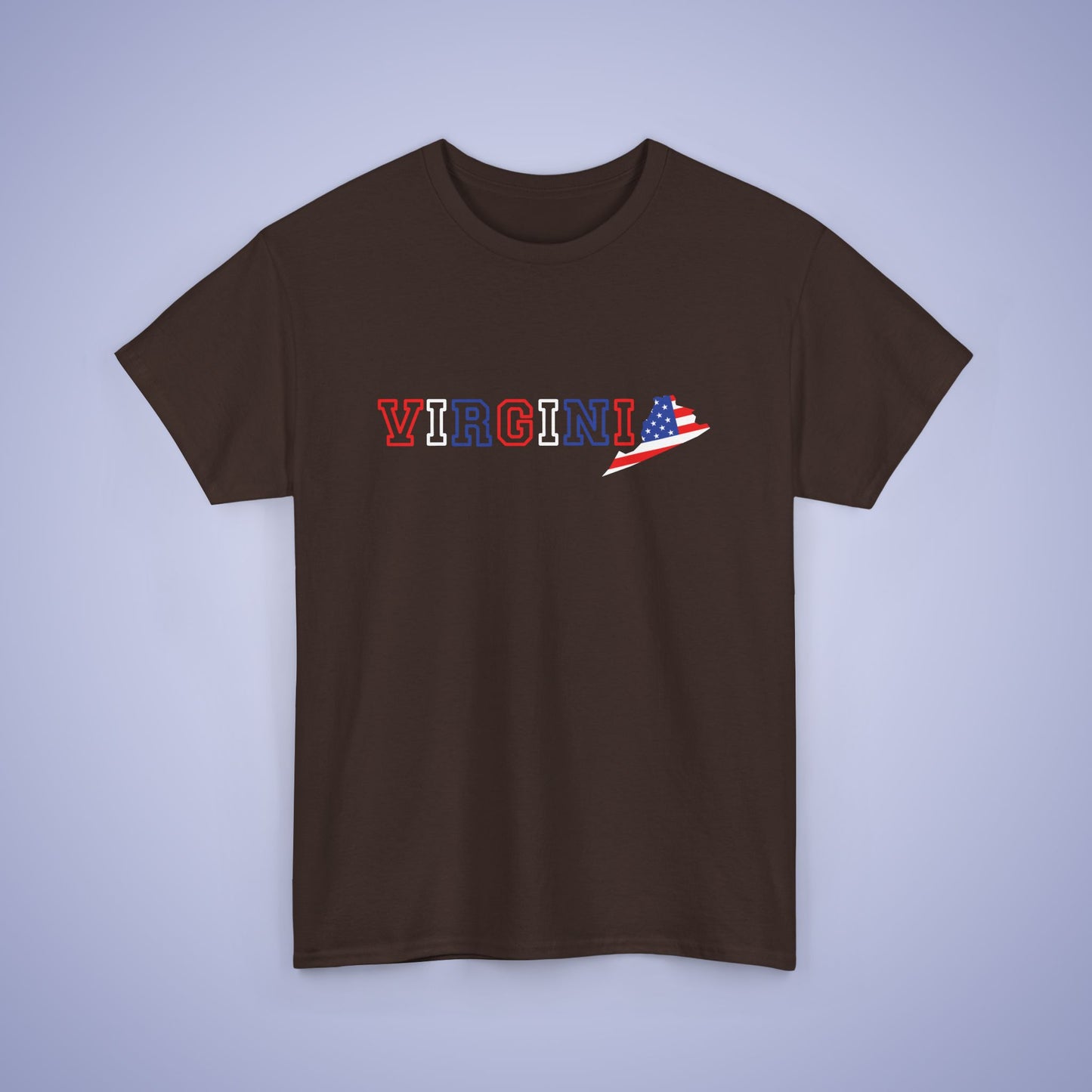 Virginia Map Text Art Proud American Unisex T Shirt