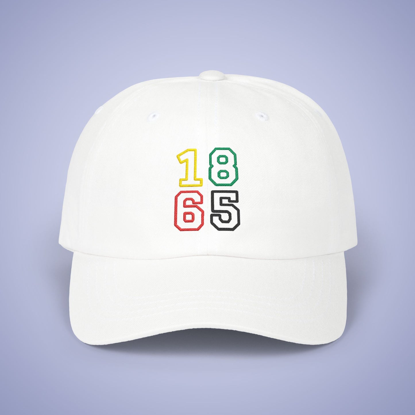 Juneteenth 1865 Embroidered Classic Dad Cap Unisex Coloured Embroidery Light