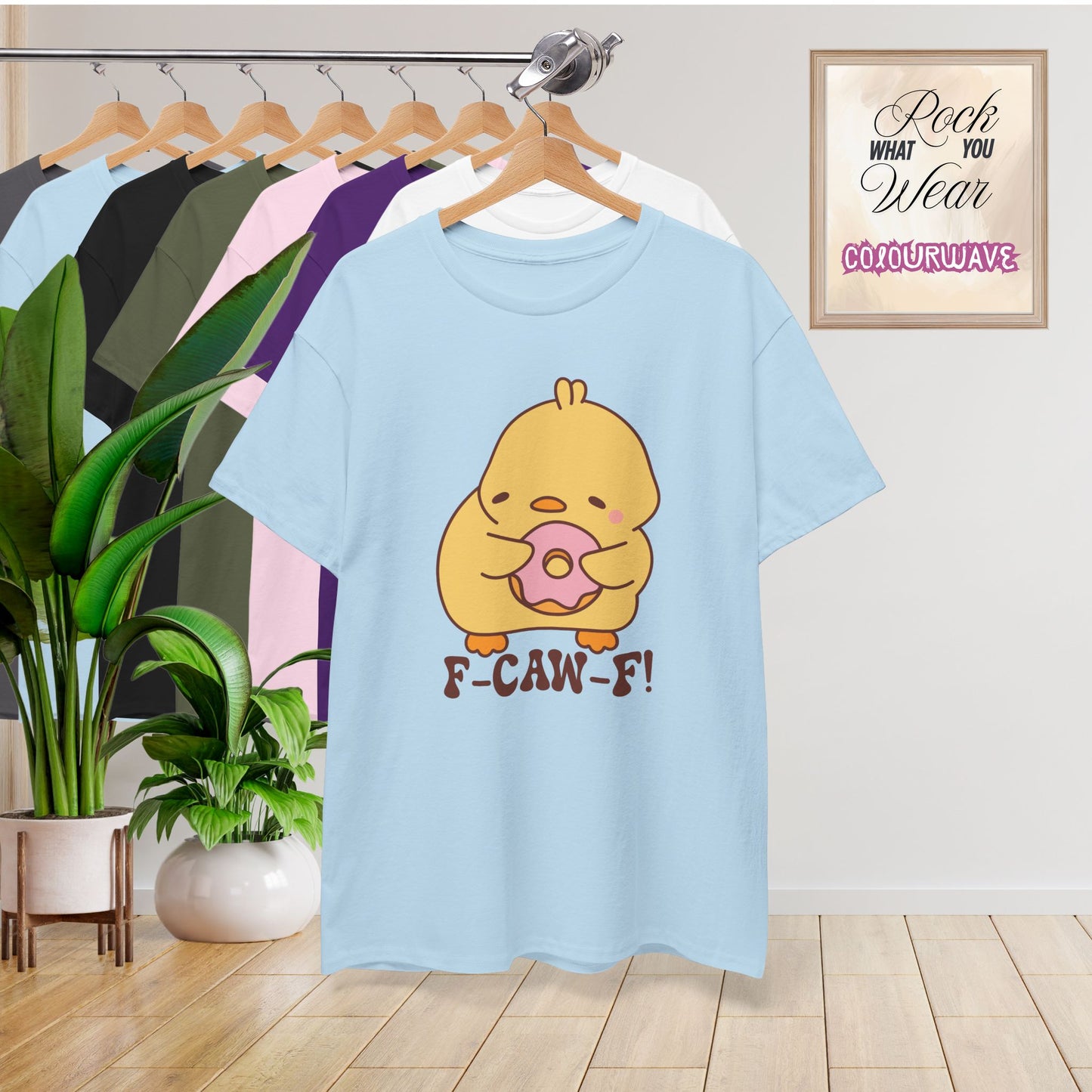 Donut Lover F CAW F Cute Funny Chick Unisex Chicken T Shirt