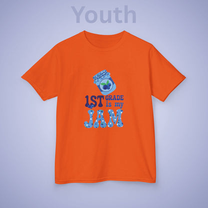First Grade is my Jam Blueberry Kids Cotton T Shirt Back To School Youth