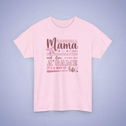 Baseball Mama Coquette Bow Pink Graphic Sports Mom Unisex T Shirt