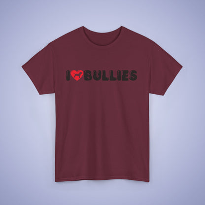 I Heart Bulldogs Unisex T Shirt