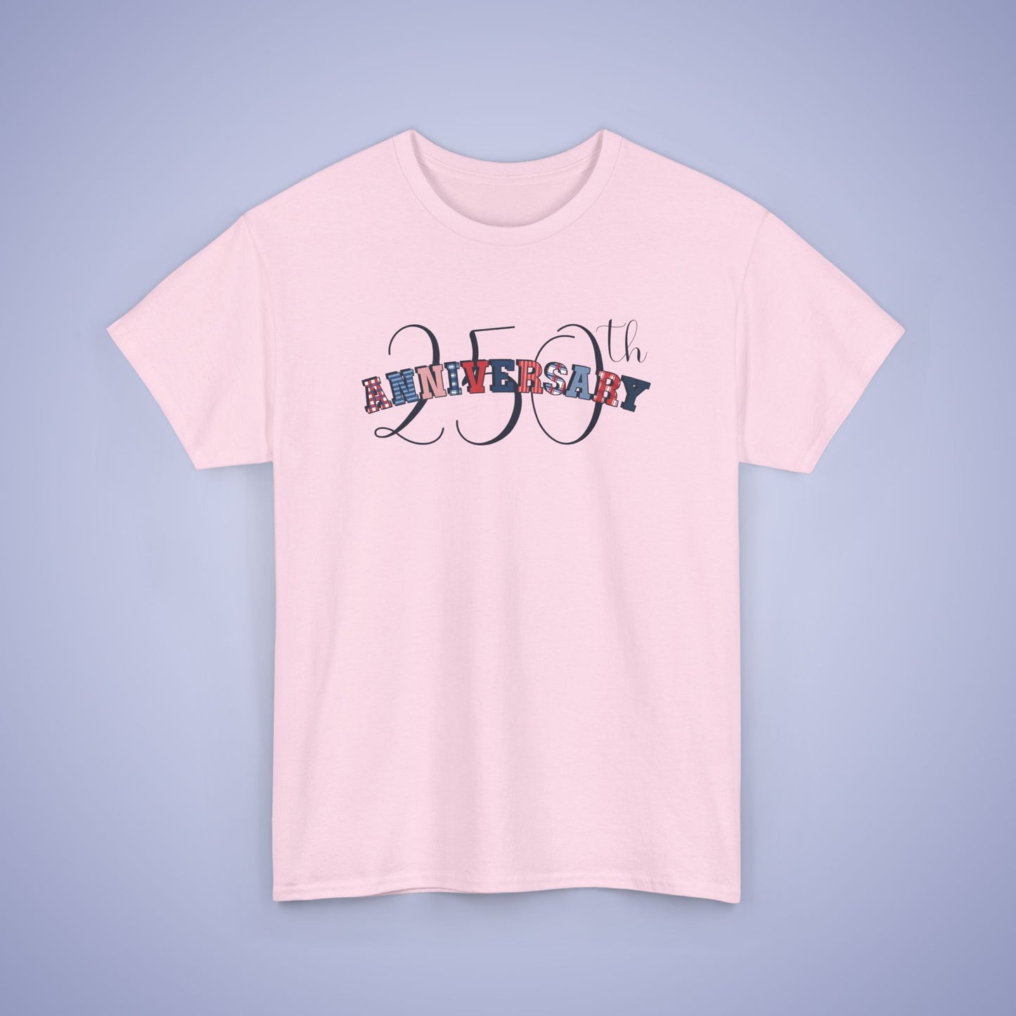 250 Years of Freedom Patterned Text Word Art USA Celebration Unisex T Shirt