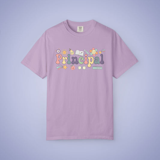 Principal Teacher T Shirt Retro Comfort Colors Unisex Back to School