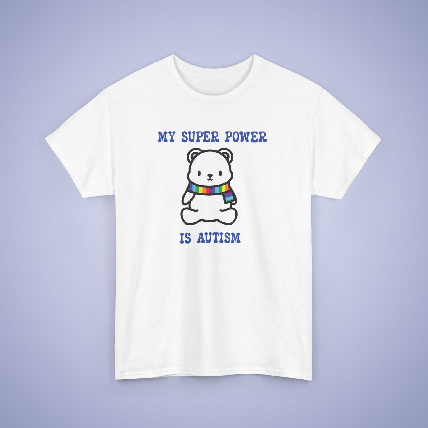 Polar Bear Neurodiversity Graphic My Super Power is Autism Awareness Unisex T Shirt