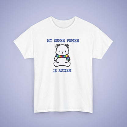 Polar Bear Neurodiversity Graphic My Super Power is Autism Awareness Unisex T Shirt