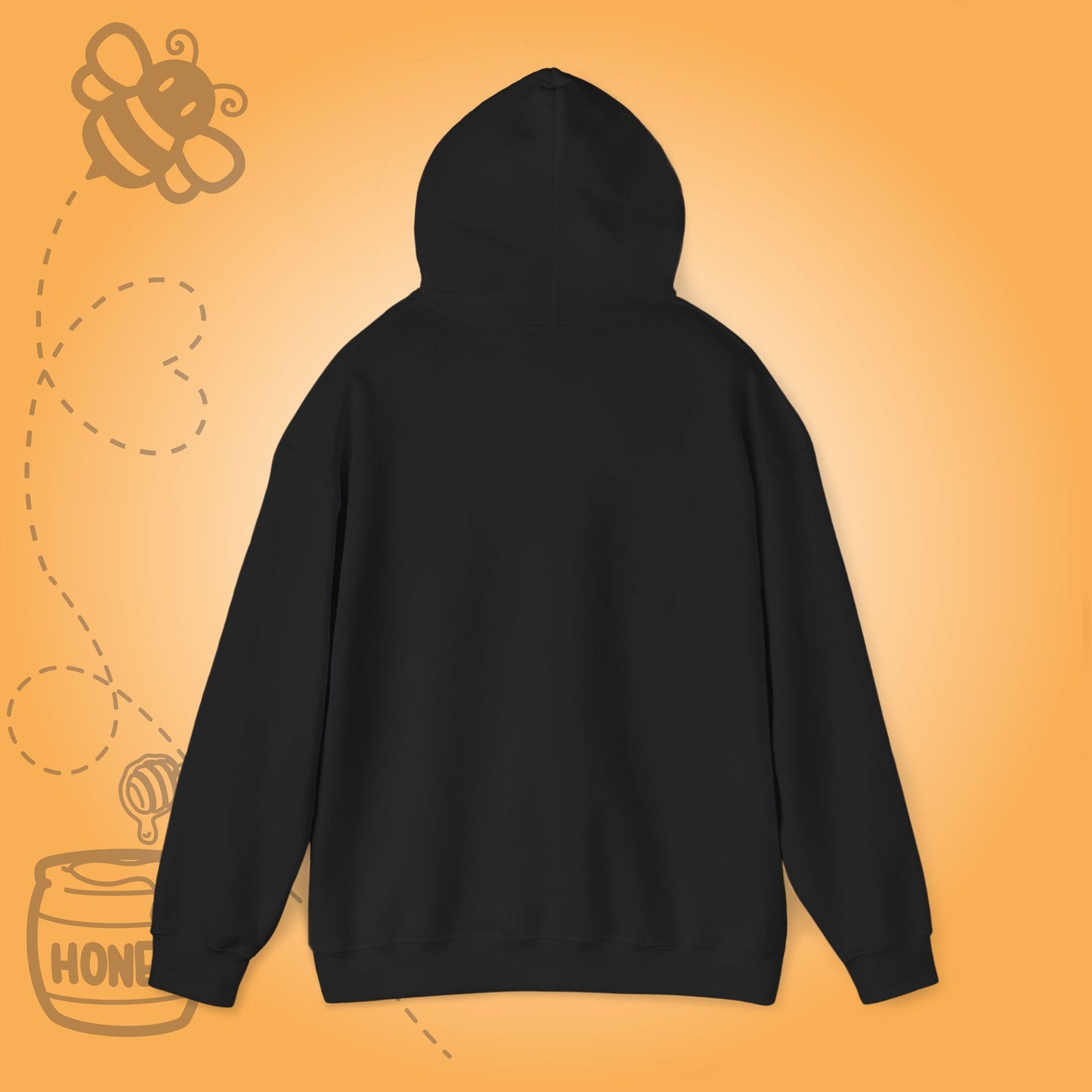 Busy Bee Sweet As Honey Honeycomb Word Art Design Hoodie Sweatshirt