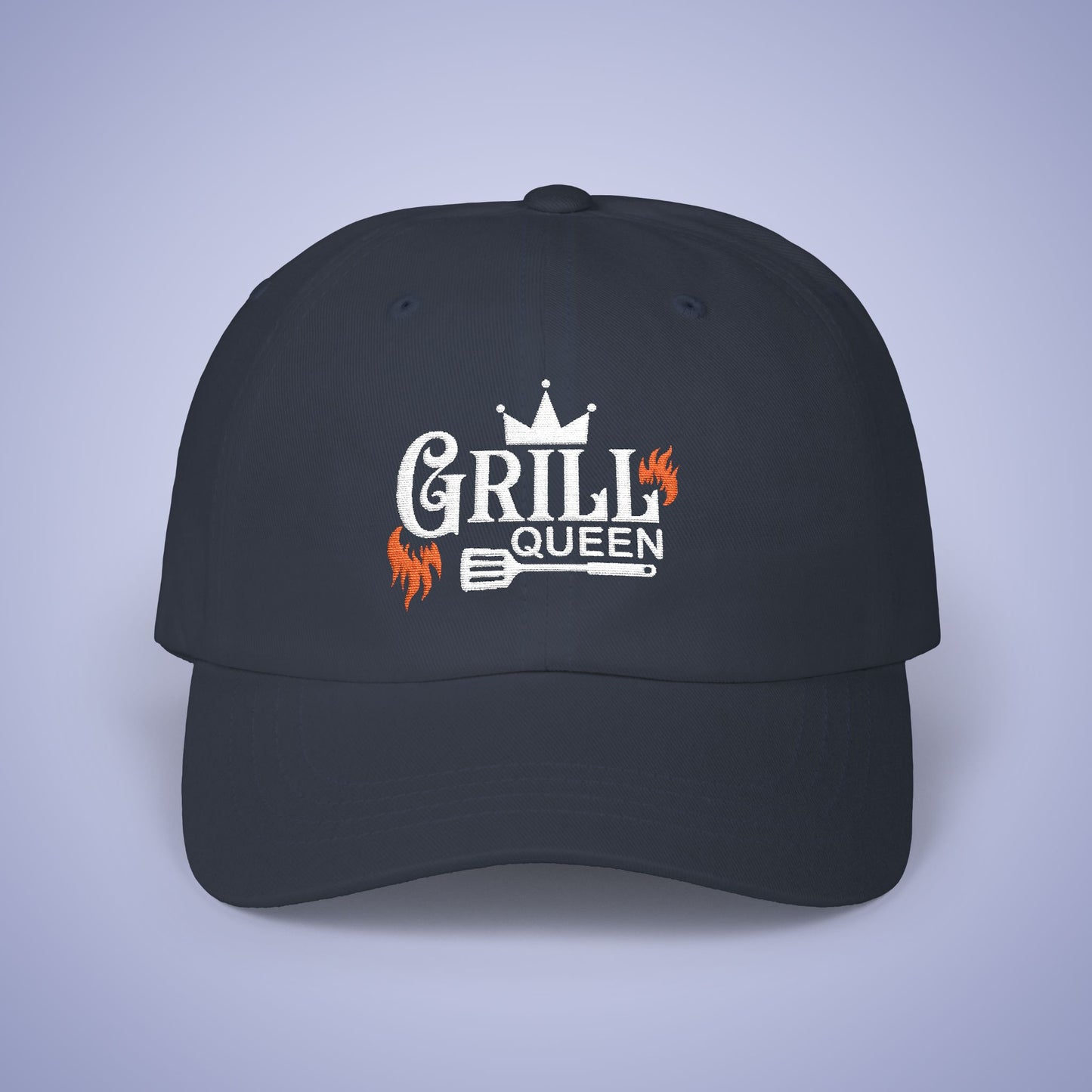 Grill Queen Embroidered Classic Dad Cap Unisex White Embroidery Gift
