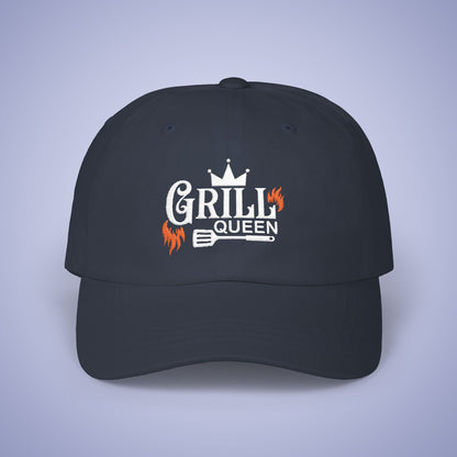Grill Queen Embroidered Classic Dad Cap Unisex White Embroidery Gift