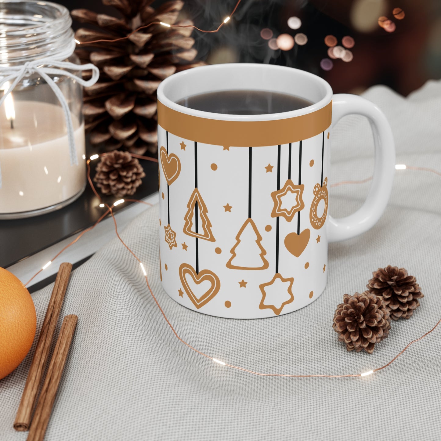 Gingerbread Ornaments Christmas Cookies Hot Chocolate Coffee Mug