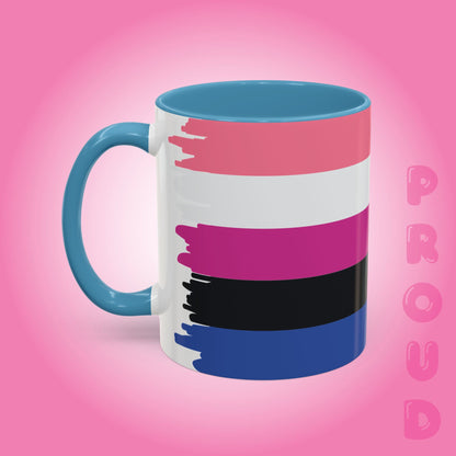 Gender Fluid Paint Style Coffee Mug