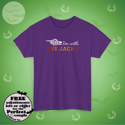 Im With THE JACKO Couple Matching T-Shirt | Skeleton Halloween Design
