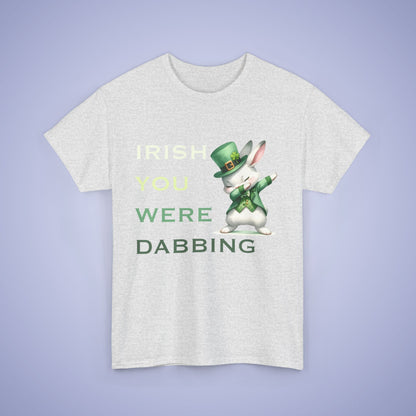 Irish You Were Dabbing Rabbit Unisex T-Shirt