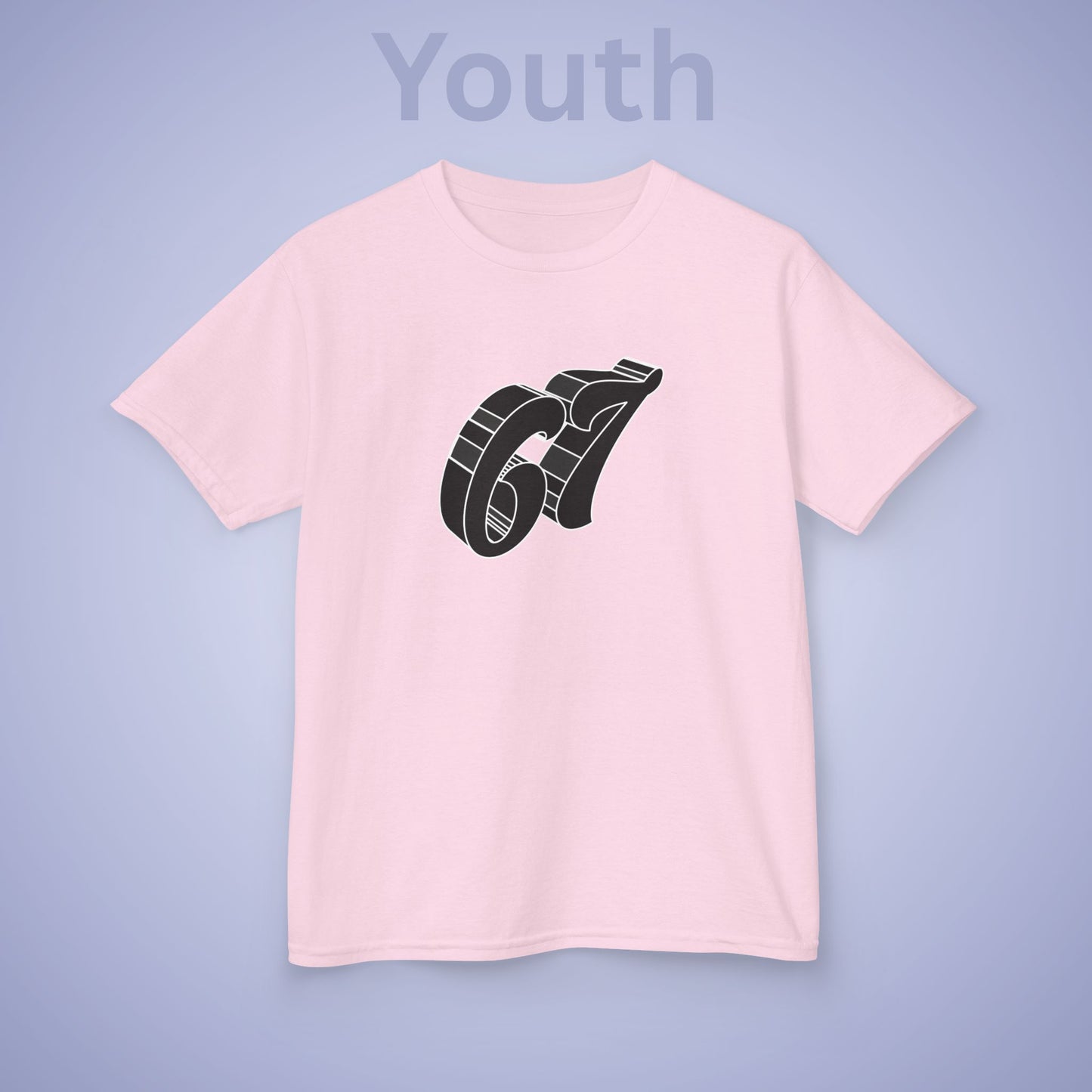 Black Word Art 67 Tee Fun Trending Kids Cotton T Shirt Six Seven Youth