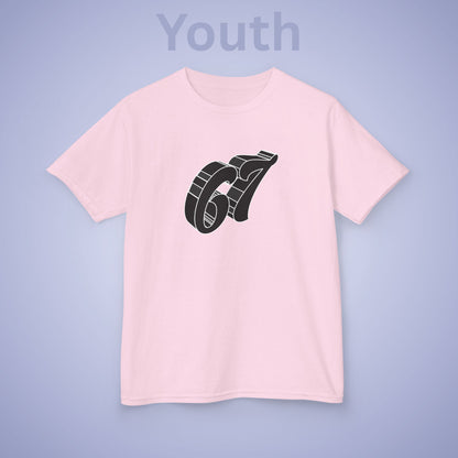Black Word Art 67 Tee Fun Trending Kids Cotton T Shirt Six Seven Youth