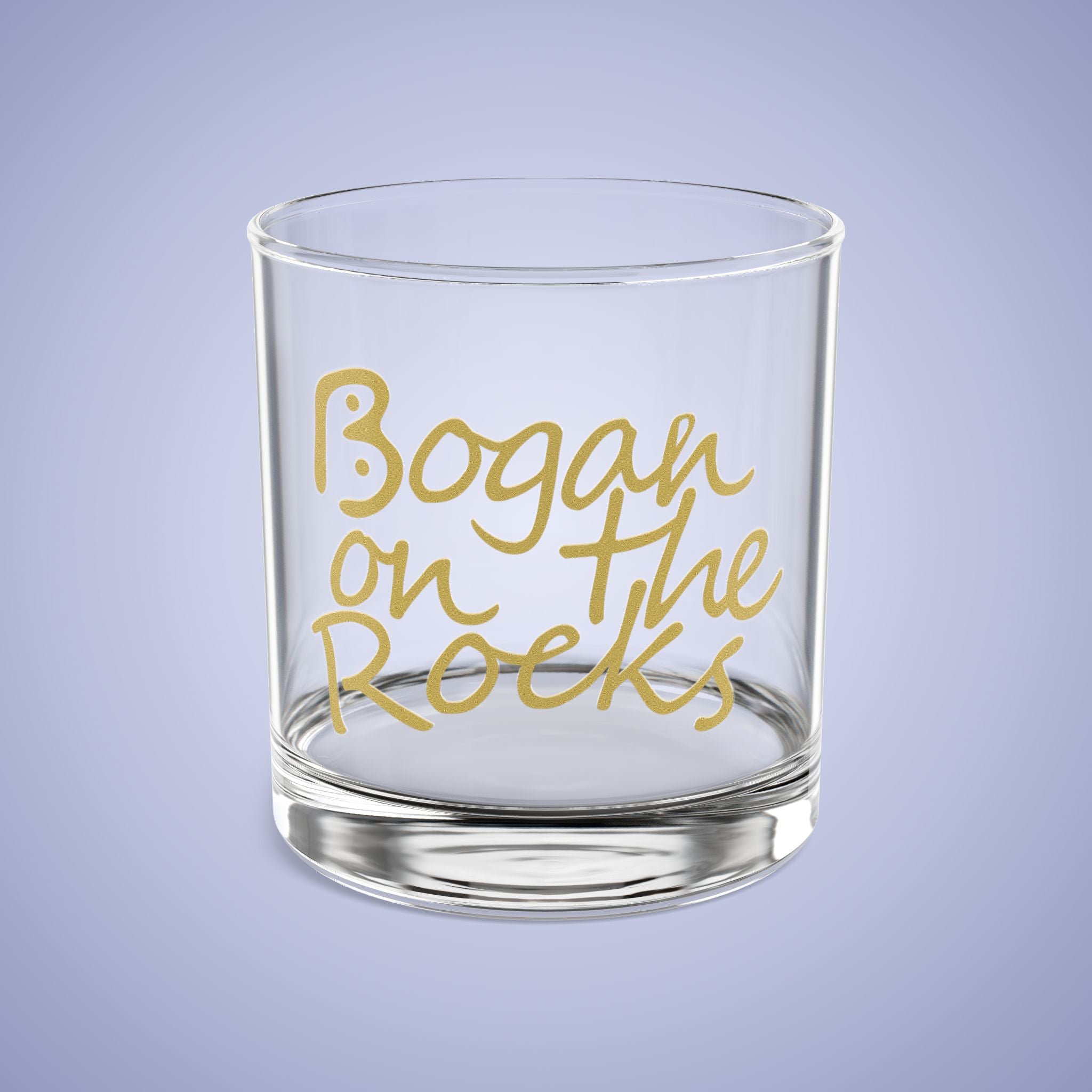 Bogan on the Rocks Bogans Design Funny Rocks Glass Gold