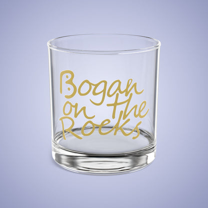 Bogan on the Rocks Bogans Design Funny Rocks Glass Gold