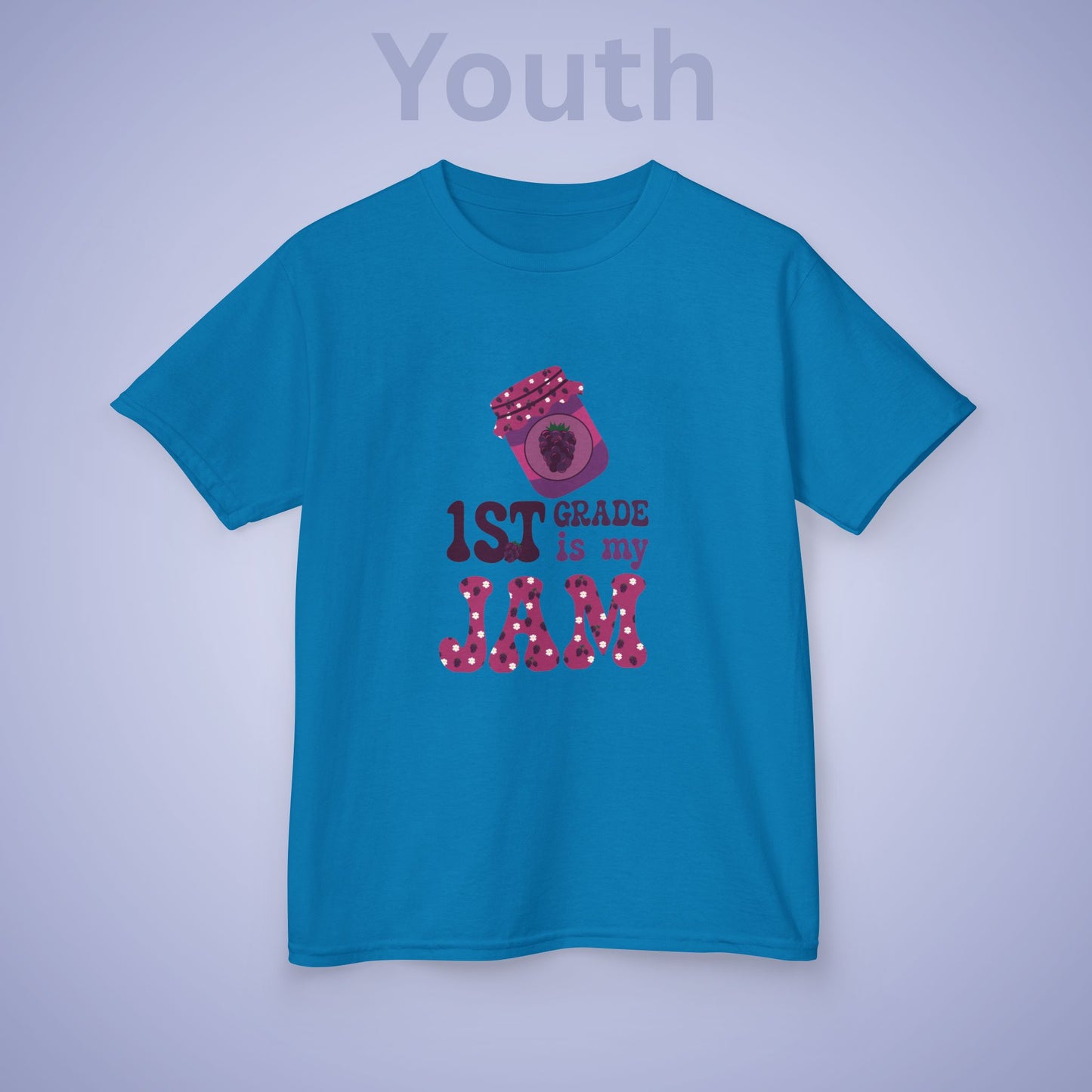 First Grade is my Jam Blackberry Kids Cotton T Shirt Back To School Youth