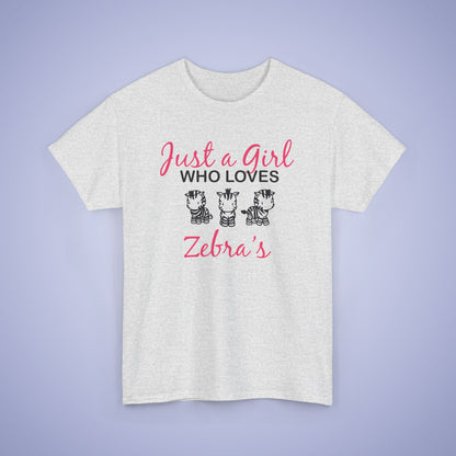 Just a Girl who Loves Zebras Unisex T-Shirt