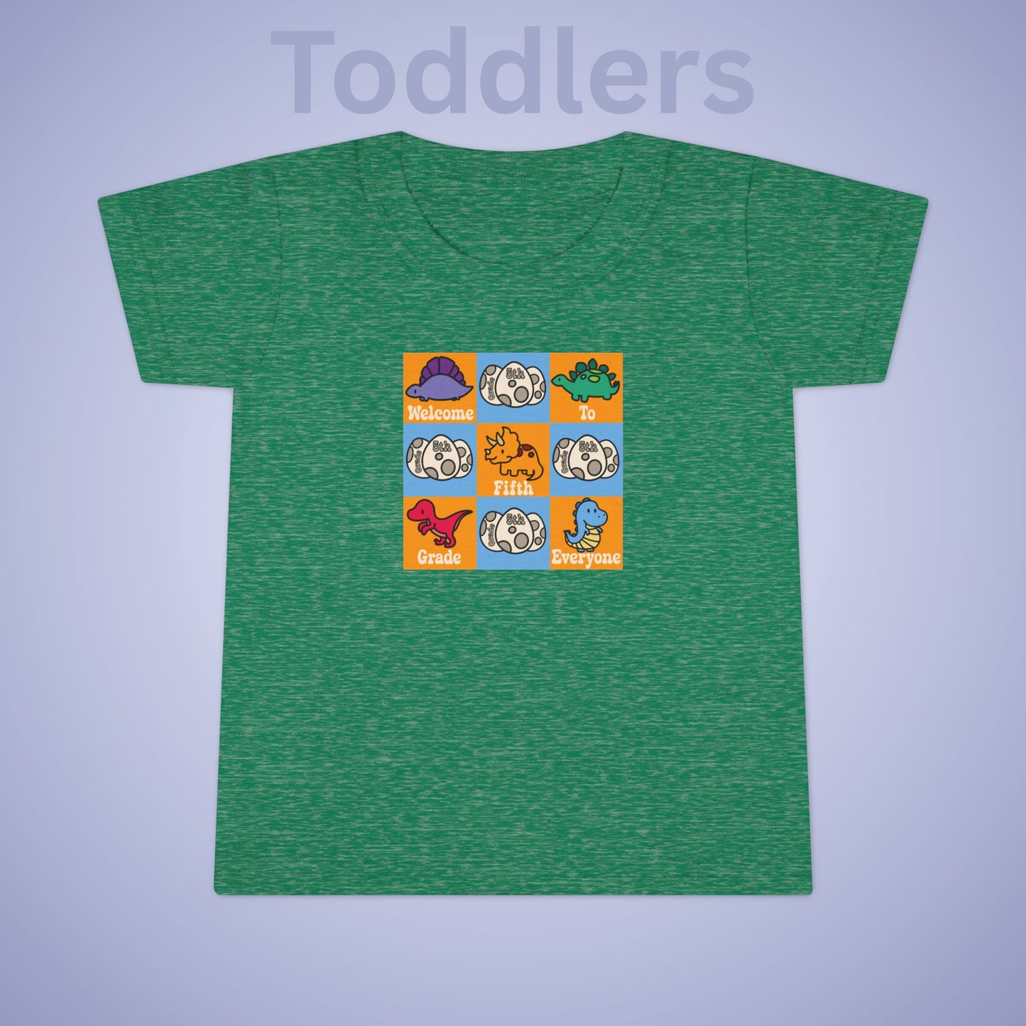 Fifth Grade Fun Dinosaurs Kids Cotton T Shirt Back To School Toddler