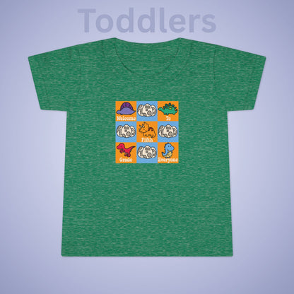 Fifth Grade Fun Dinosaurs Kids Cotton T Shirt Back To School Toddler