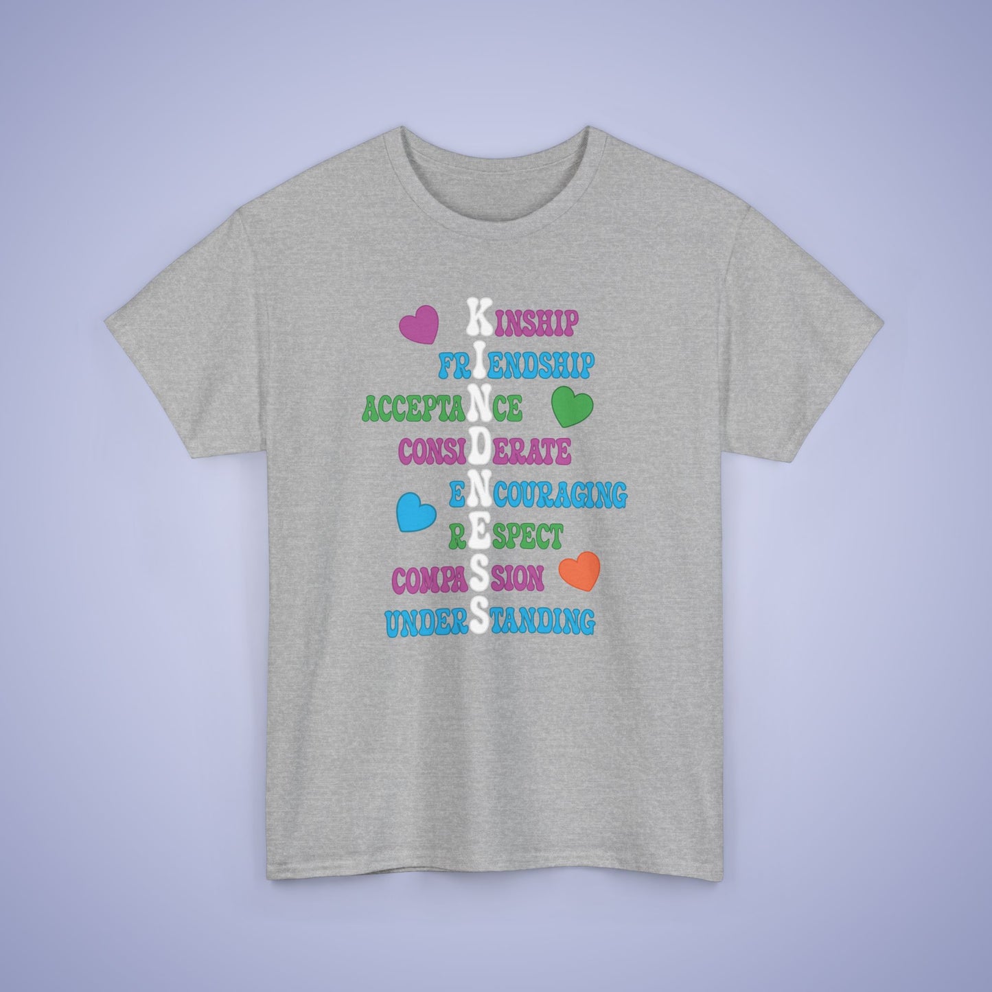 Kindness Wordgram Orange Unity Day Teachers T Shirt Unisex