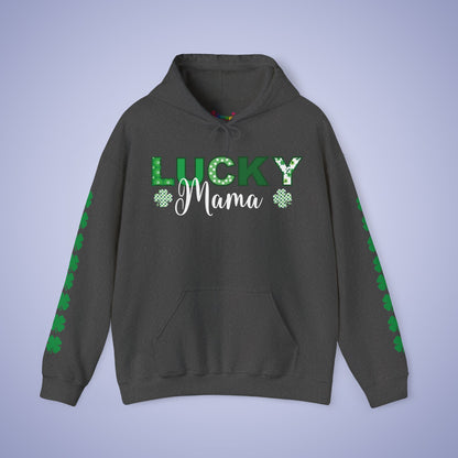 Lucky Mama St Patricks Day Green Unisex Hoodie Sweatshirt