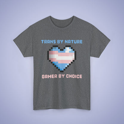 Trans By Nature Gamer By Choice LGBT Pride Month Matching  T Shirt Unisex