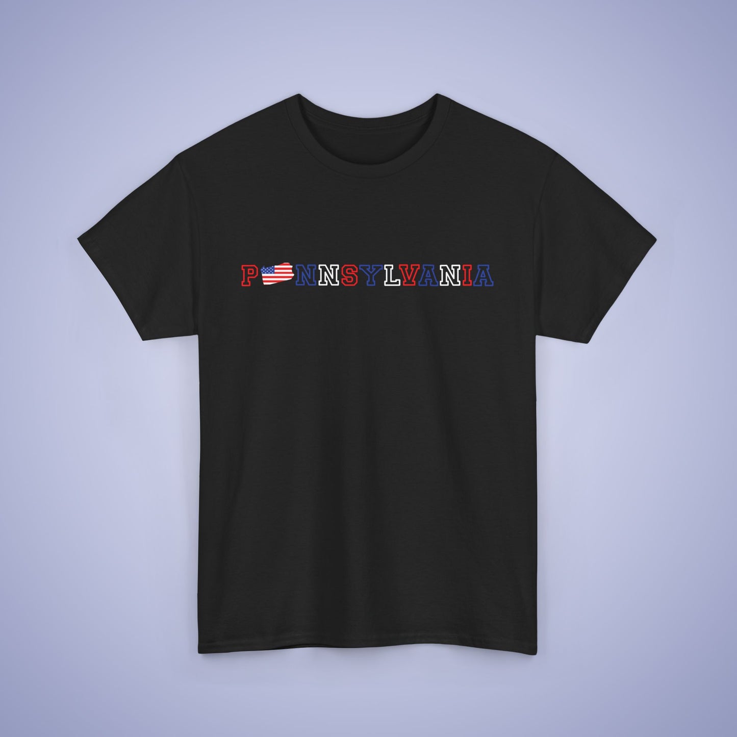Pennsylvania Map Text Art Proud American Unisex T Shirt