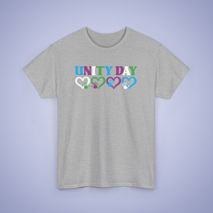 Hearts and Hands Orange Unity Day Teachers T Shirt Unisex
