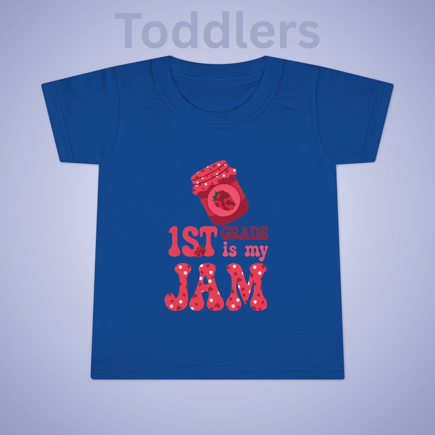First Grade is my Jam Raspberry Kids Cotton T Shirt Back To School Toddler
