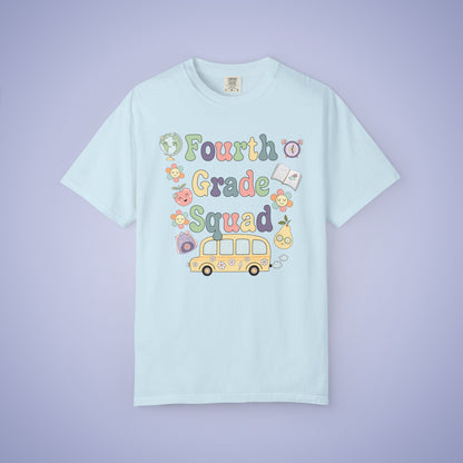 Fourth Grade Squad Retro Fun Teacher T Shirt Comfort Colors Unisex Back to School