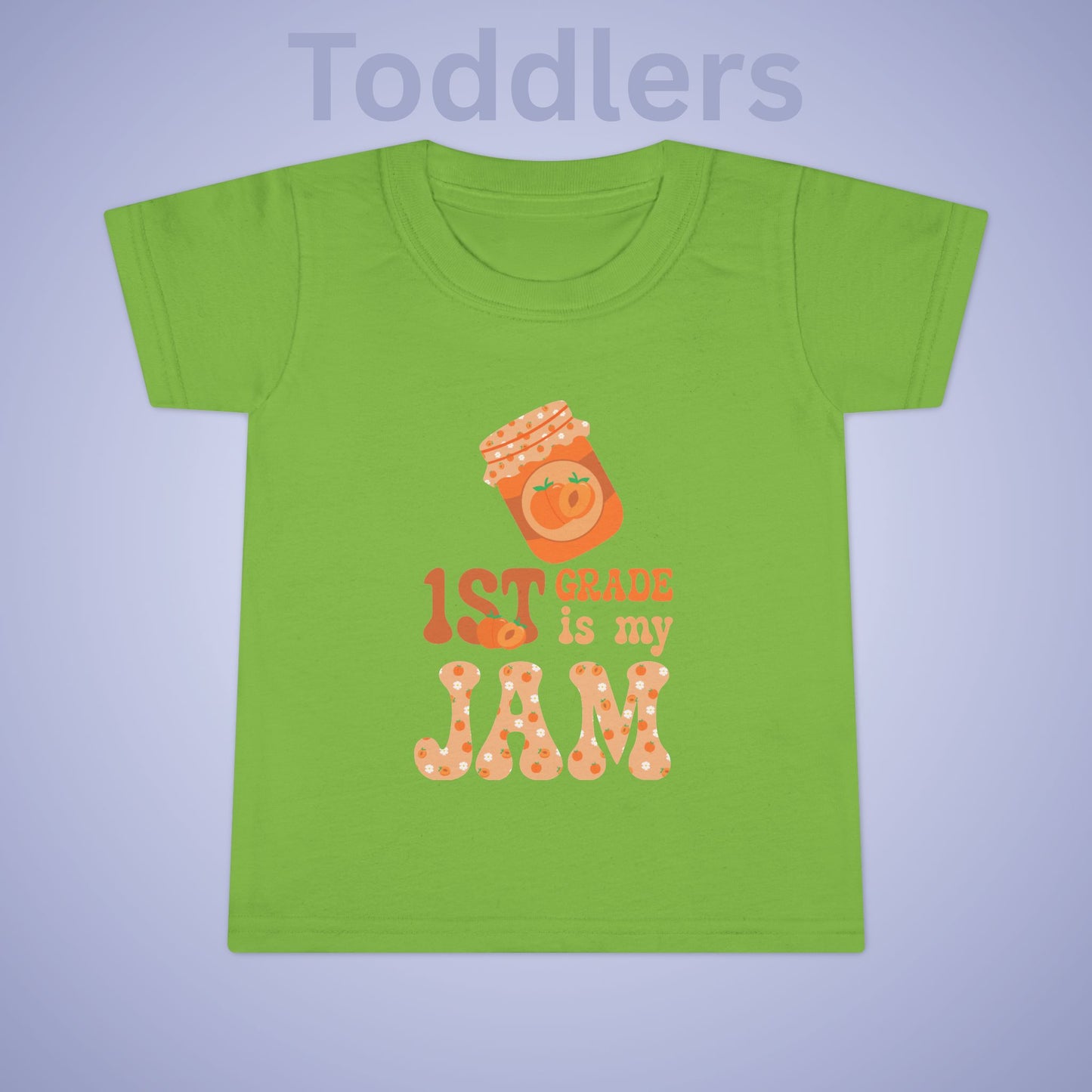 First Grade is my Jam Apricot Kids Cotton T Shirt Back To School Toddler