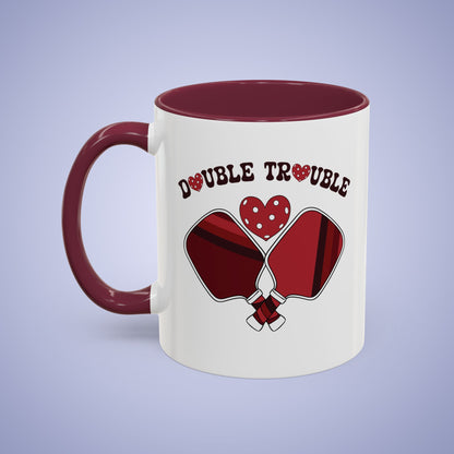 Double Trouble Pickleball Mug | Colorful Pickleball Couple Gift